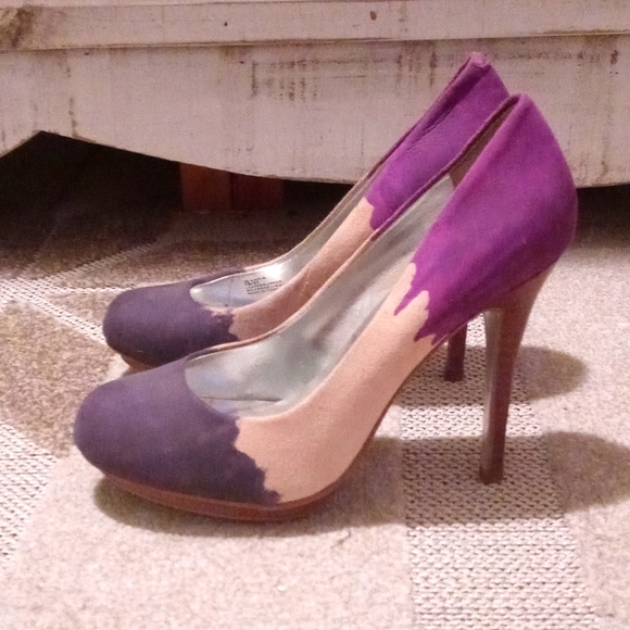 Purple Tie-Dye Heels size 7 - Picture 1 of 6